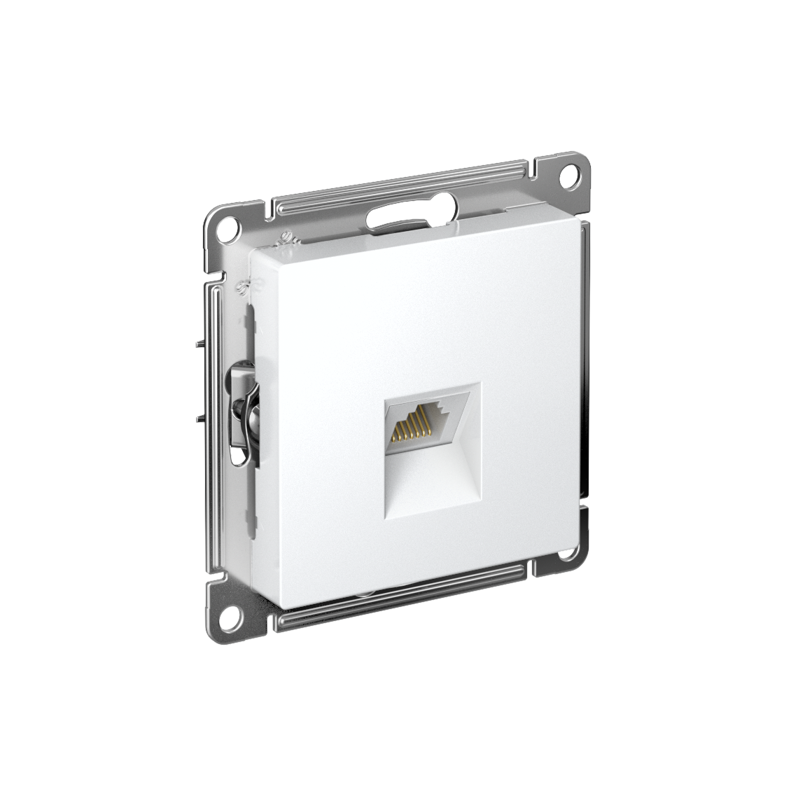 Розетка ATLASDESIGN компьютерная RJ45 механизм белый