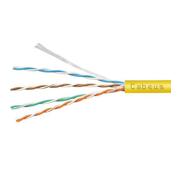Кабель витая пара Cabeus UTP-4P-CAT.5E-SOLID-LSZH-YL