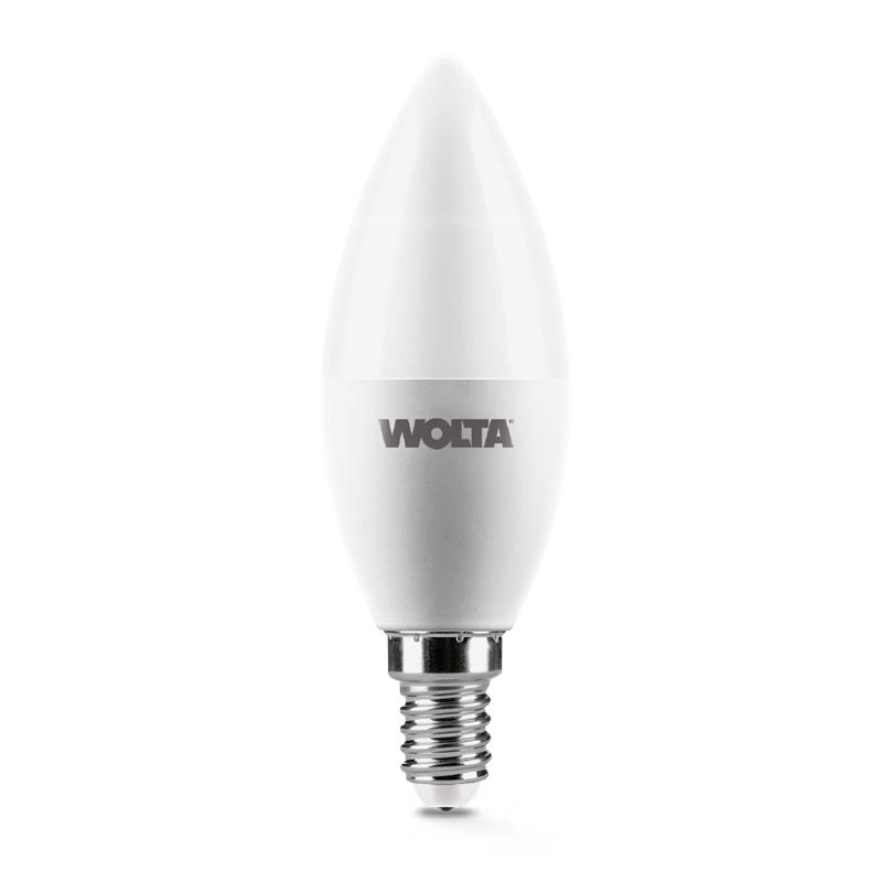 Лампа светодиодная 12 Вт 1050 лм 3000К Ra 80 свеча теплый E14 AC 175-250В STANDARD-C