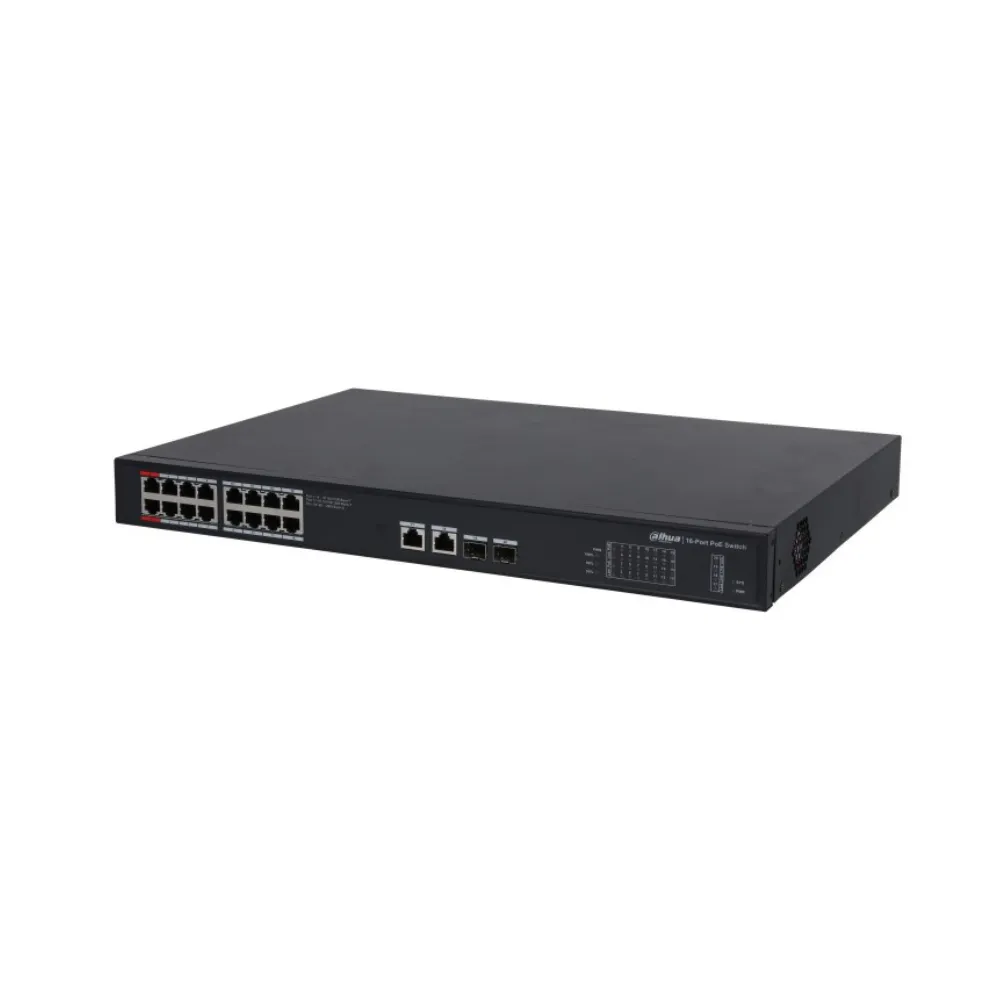 16-портовый управляемый гигабитный коммутатор с PoE Dahua DH-PFS3220-16GT-190