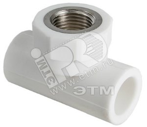 Тройник комбинированный 32x1/2' ВР полипропиленовый PPR белый