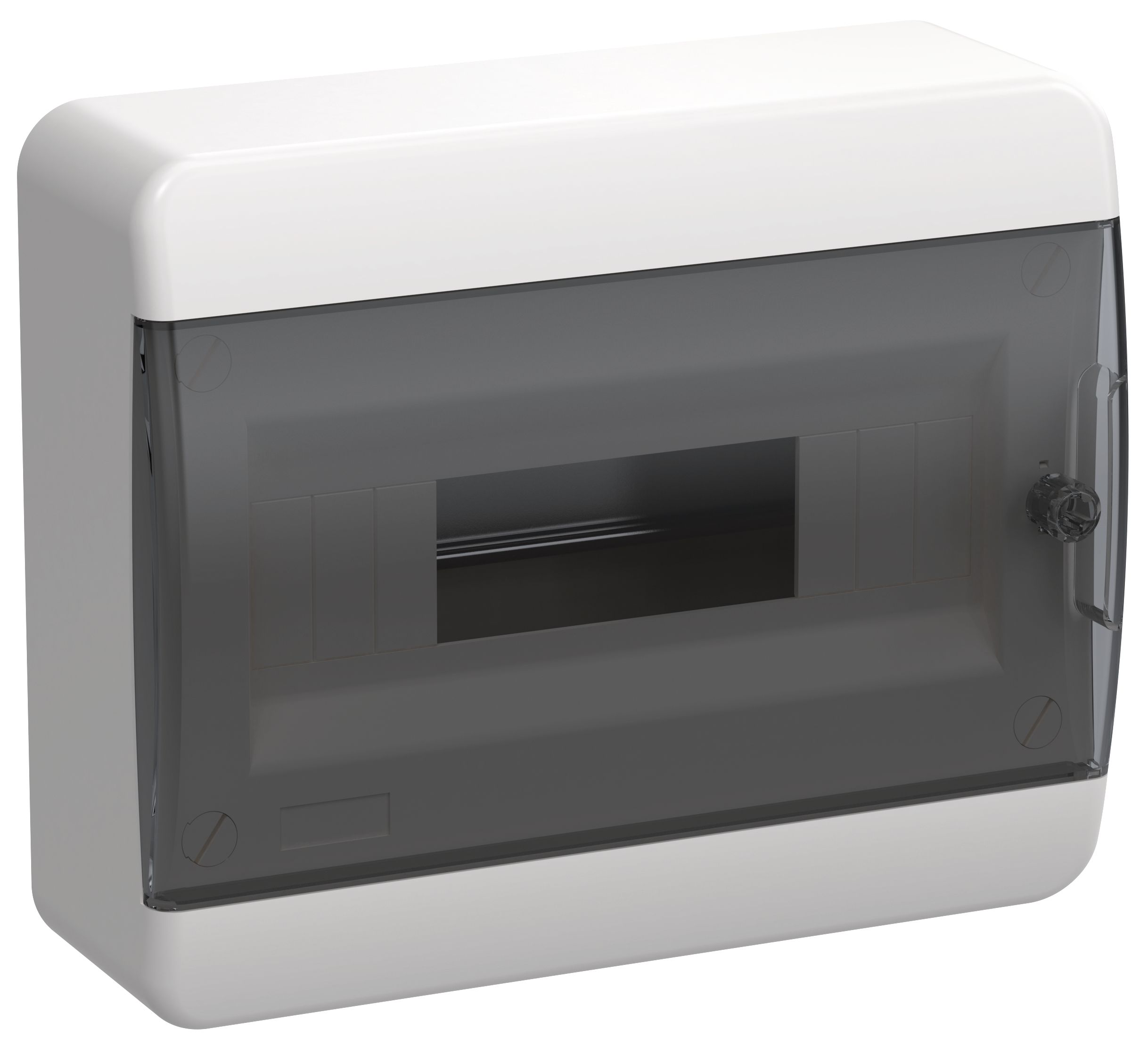 Корпус пластиковый ЩРН-П-12 IP41 черная прозрачная дверь TEKFOR