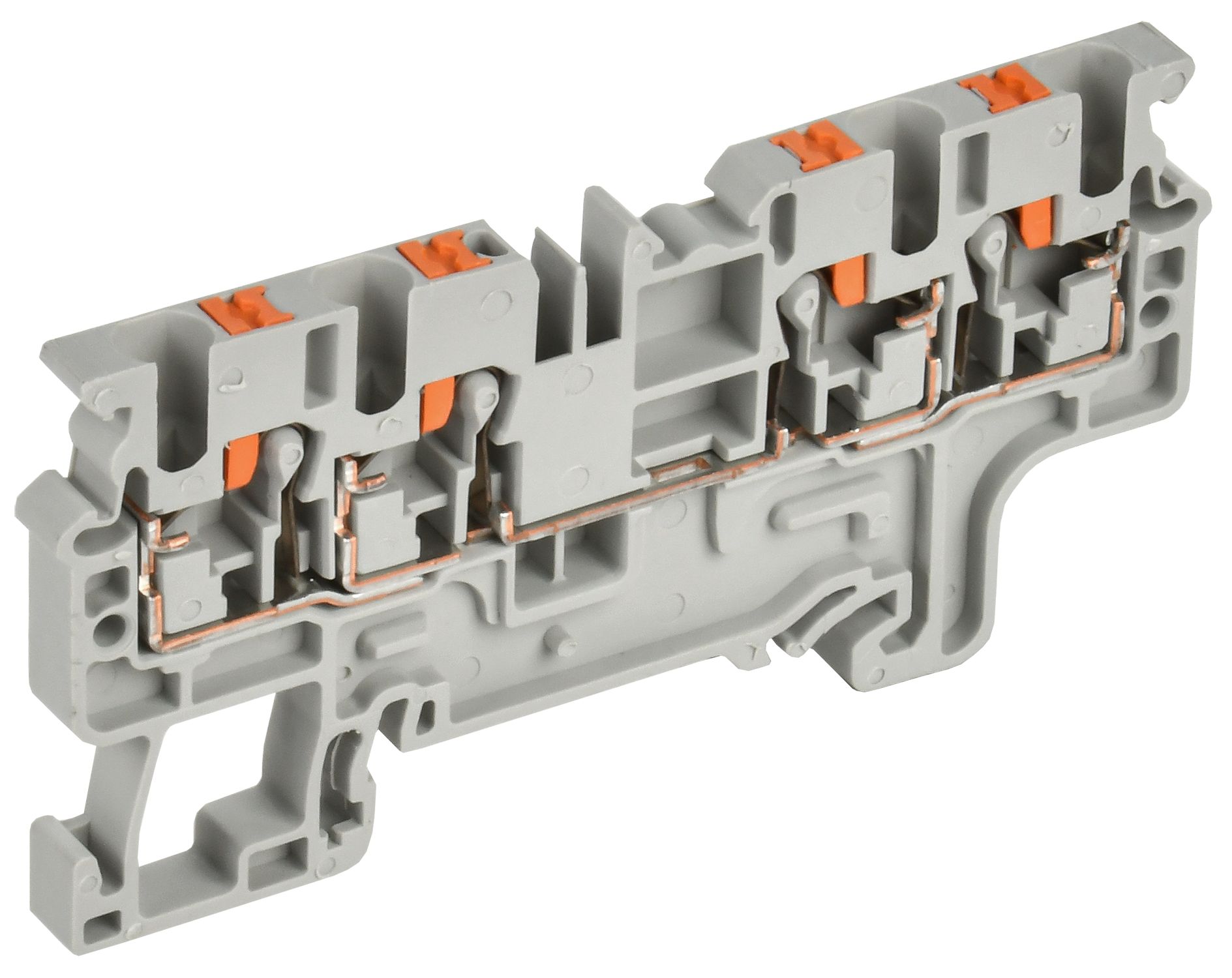 ARMAFIX Клемма пружин. Push-in CP-MC 4 вывода 2,5мм2 серая