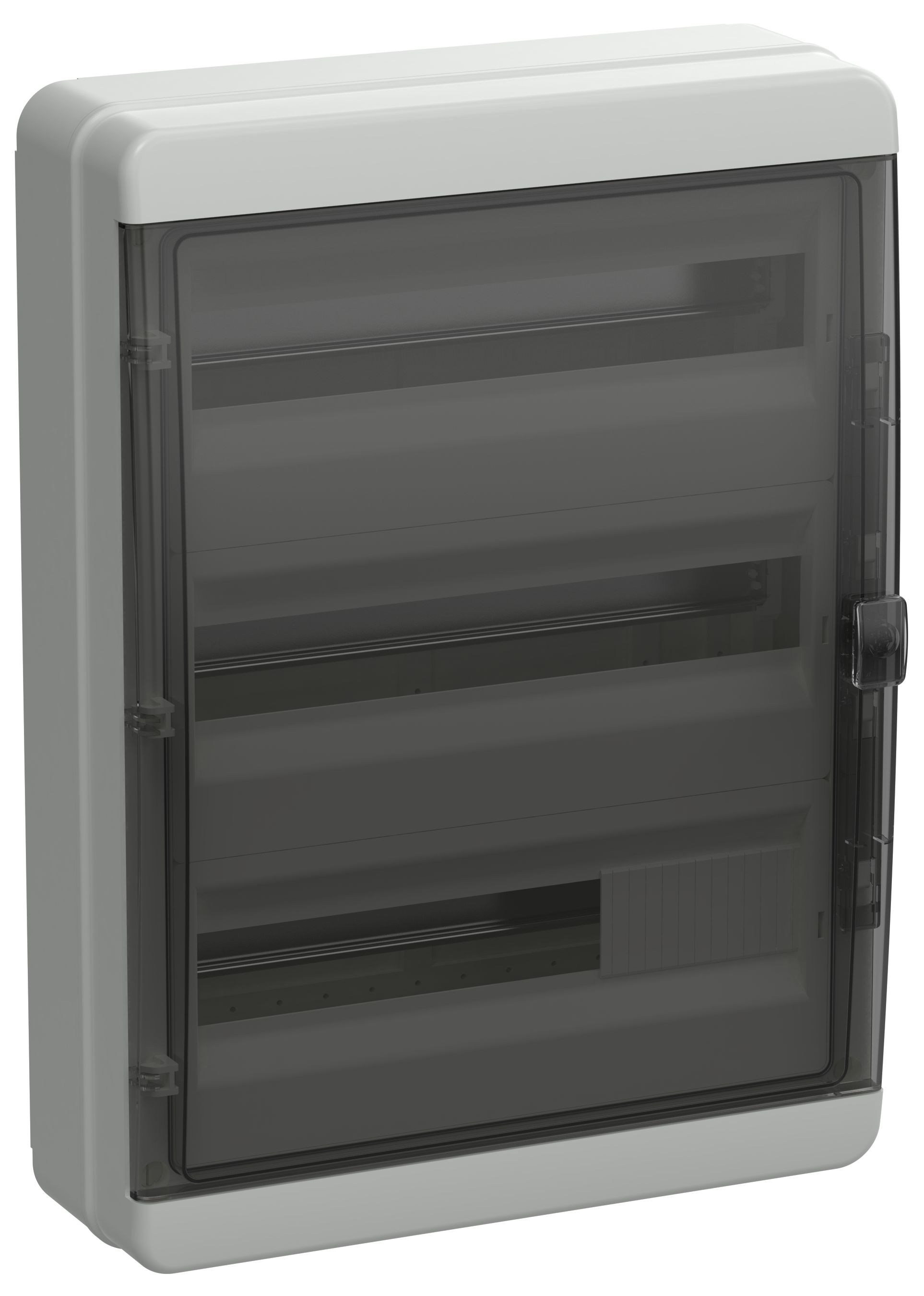 TEKFOR Корпус пластиковый КМПн-54 IP65 черная прозрачная дверь