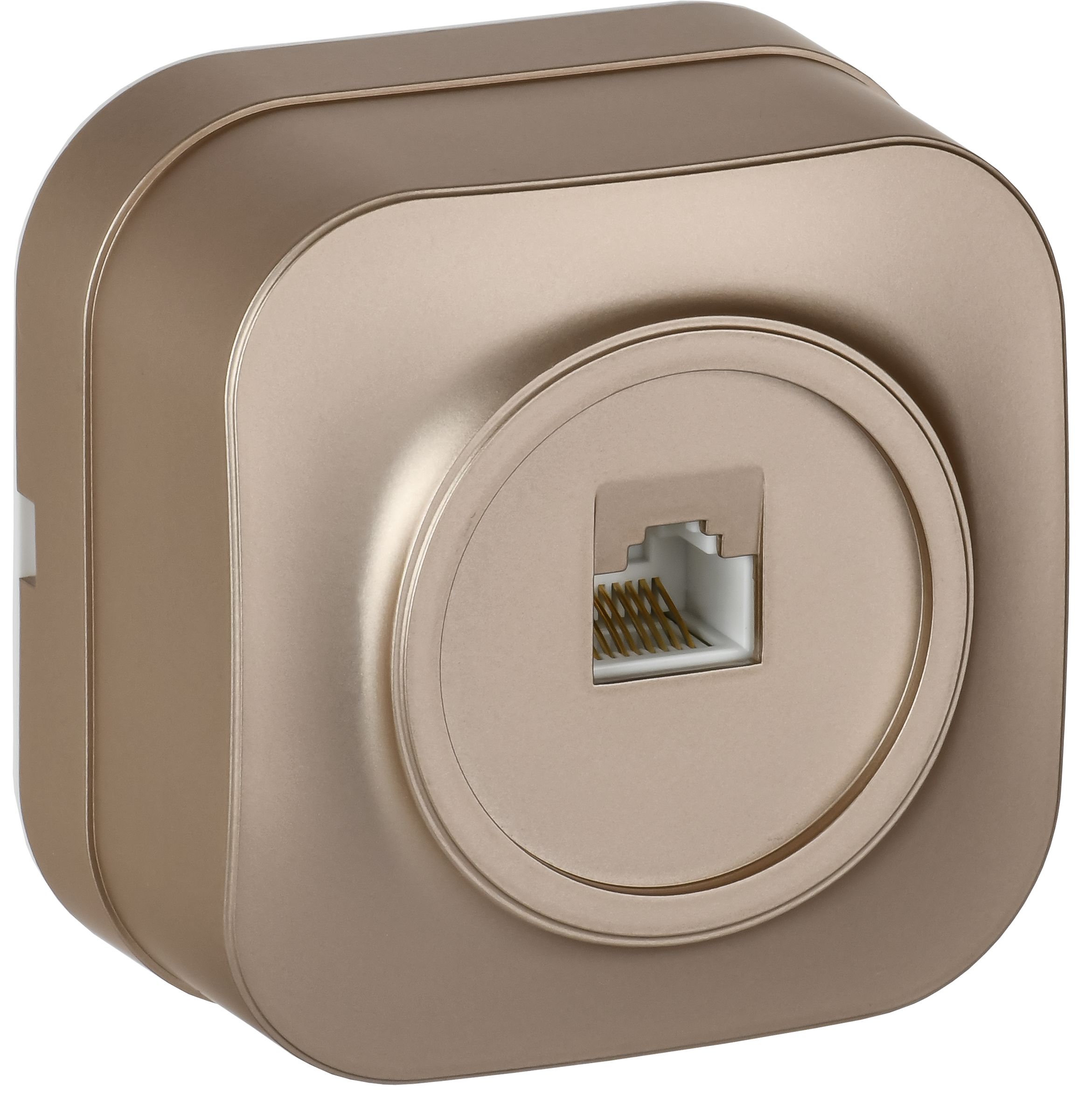 GLORY Розетка для открытой установки компьютерная RJ45 кат.5E РК10-ХШм шампань матовый