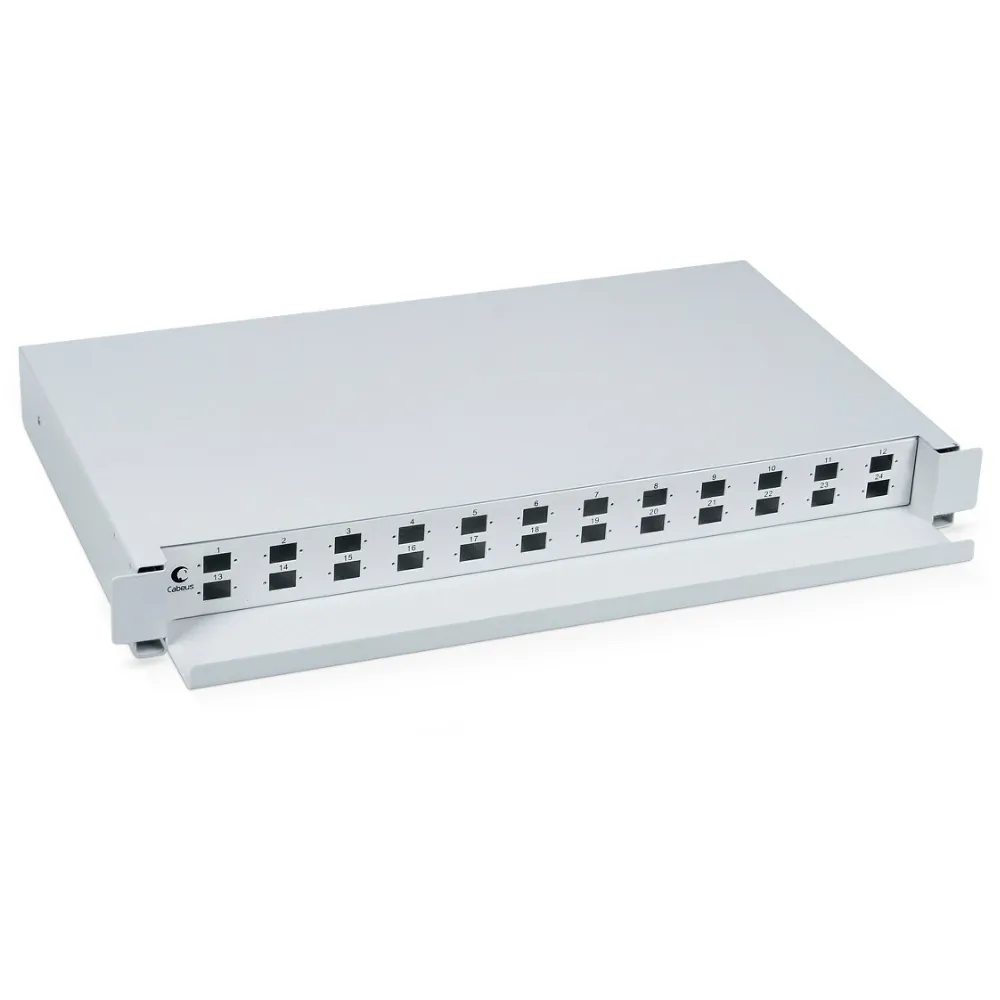 Cabeus ODF-19-24-SC Кросс бокс оптический 19", 24SC, выдвижной
