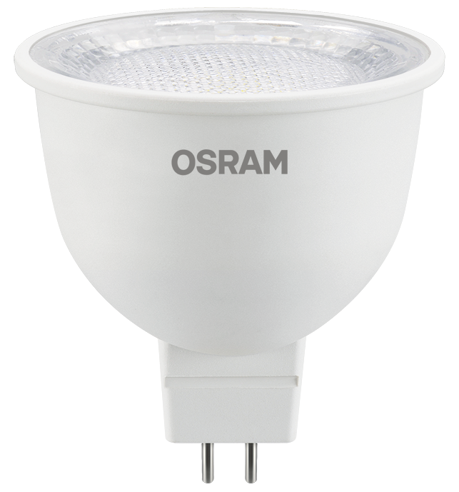 Лампа светодиодная LED 10Вт GU5.3 2700К 1000Лм CRI95 спот 170-250В (замена 100Вт) OSRAM прозрачный рассеиватель