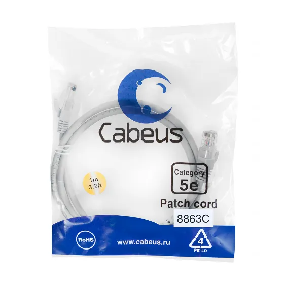 PC-UTP-RJ45-CAT.5E-1M-LSZH Cabeus