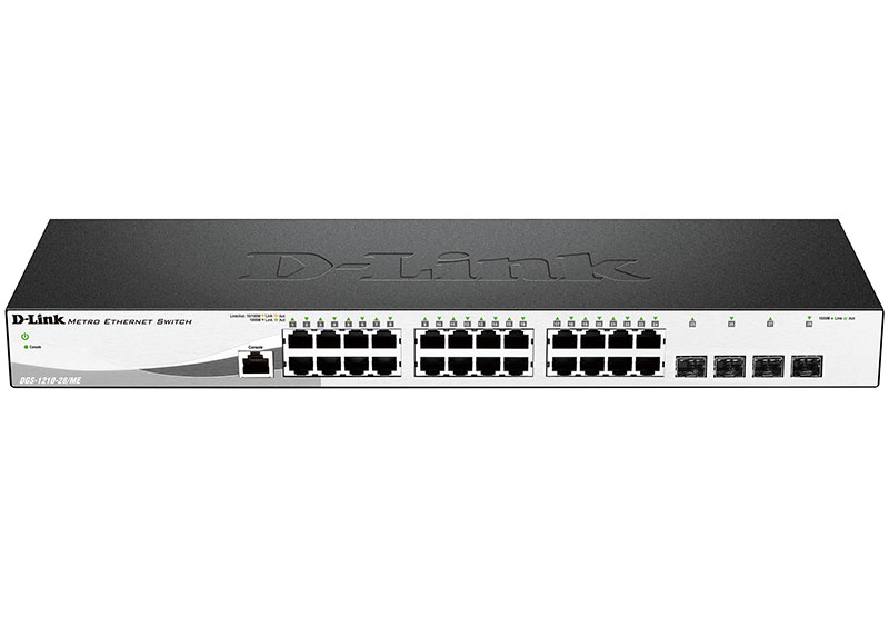 Коммутатор управляемый L2 28 порта RJ45/SFP 10 100 1000 Мб/с