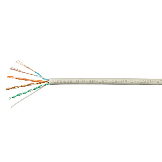 Кабель витая пара Cabeus UTP-4P-CAT.5E-SOLID-GY-LIGHT