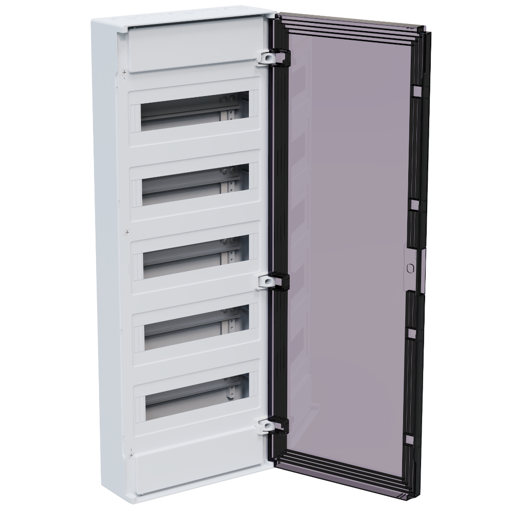 Щит ЩРН-п-60 пластиковый распред. OptiBox Pro 60-NKR-IP40 60м. навесной с пласт. черной прозрач. дверцей IP40
