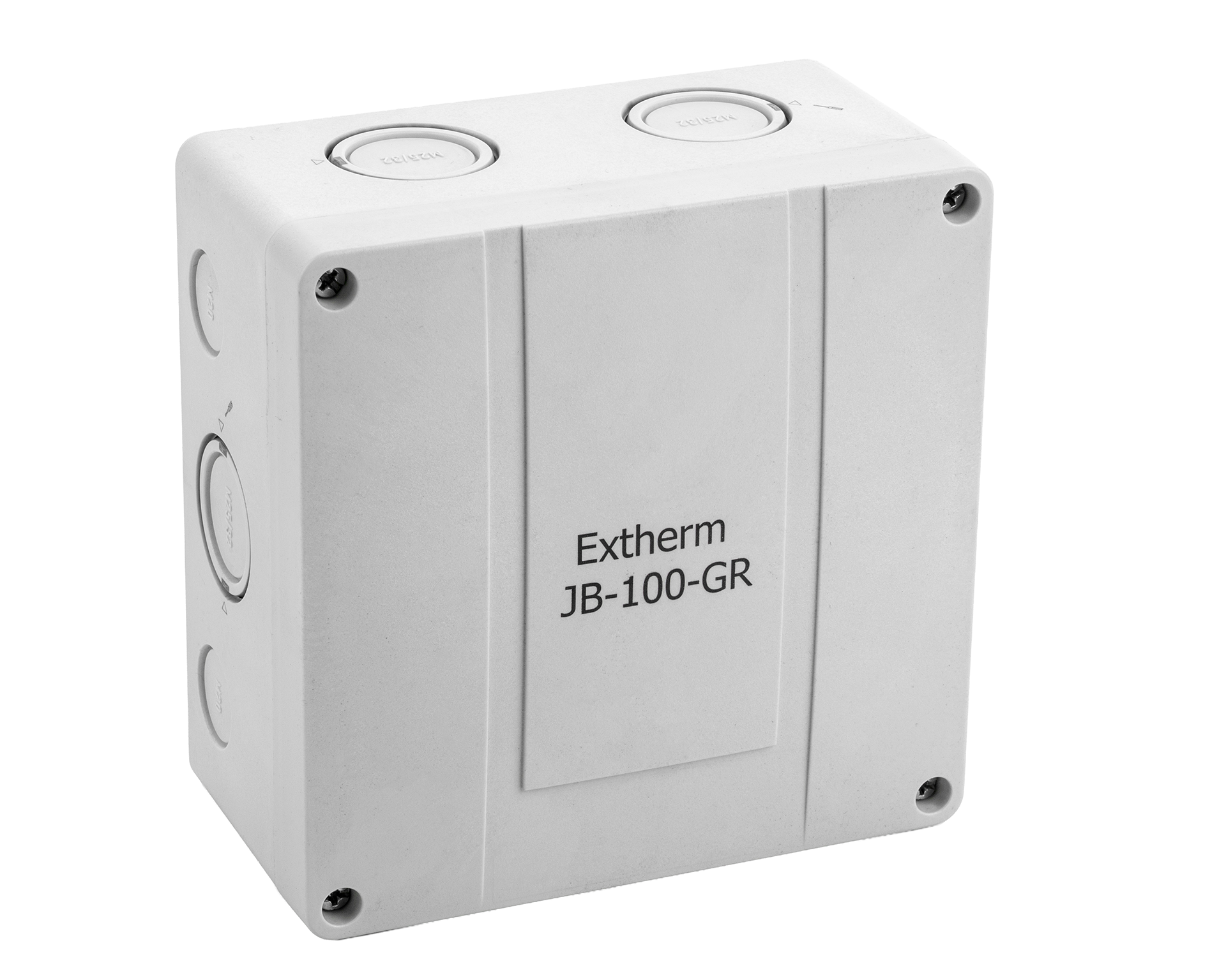 Коробка распределительная Extherm JB-100-GR 140*140*76 мм IP 66, серая, в комплекте с клеммнымрядом 10х10 кв.мм., 76А