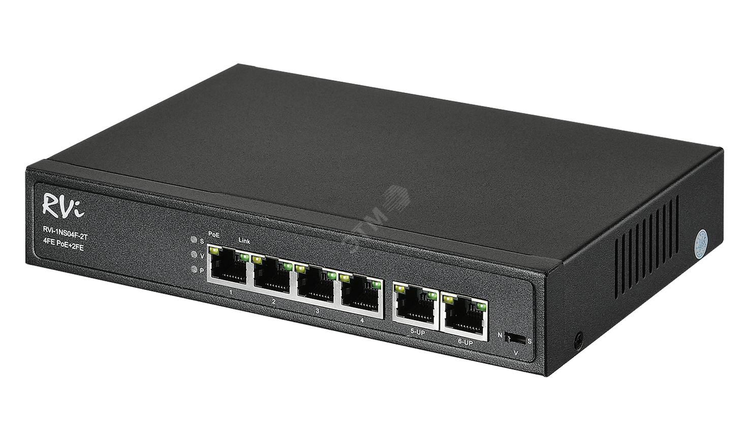 Коммутатор неуправляемый 6 портов RJ45 10 100 Мб/с PoE 65Вт