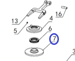 Крышка крестовины TSS DMD/DMR1000H,L/Bigger plate TSS DMD/DMR1000, №7 (PT3607)