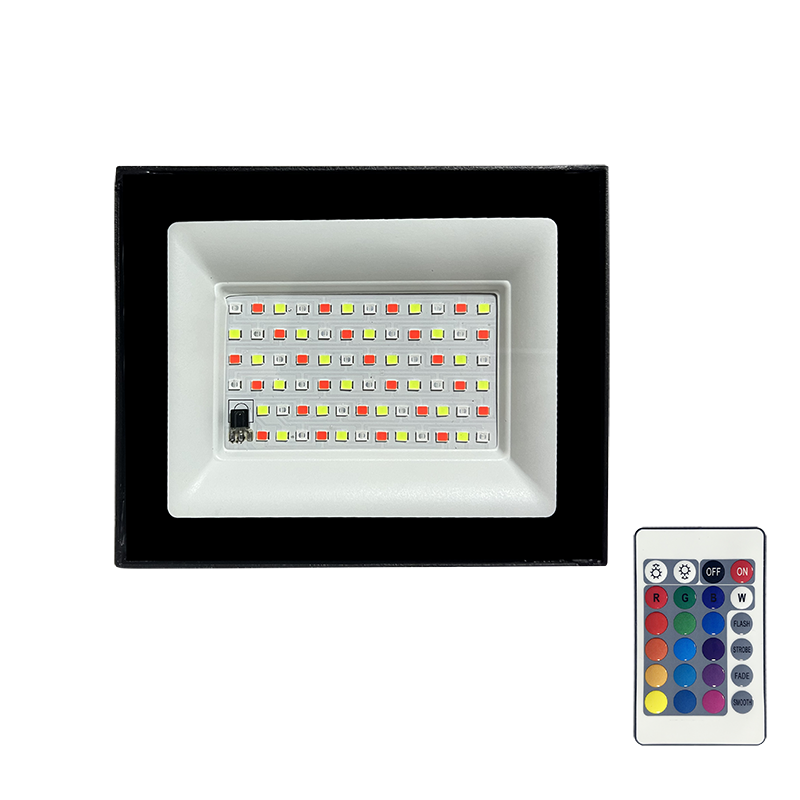Прожектор светодиодный LED ДО PFL-30W RGB-RC черный IP65