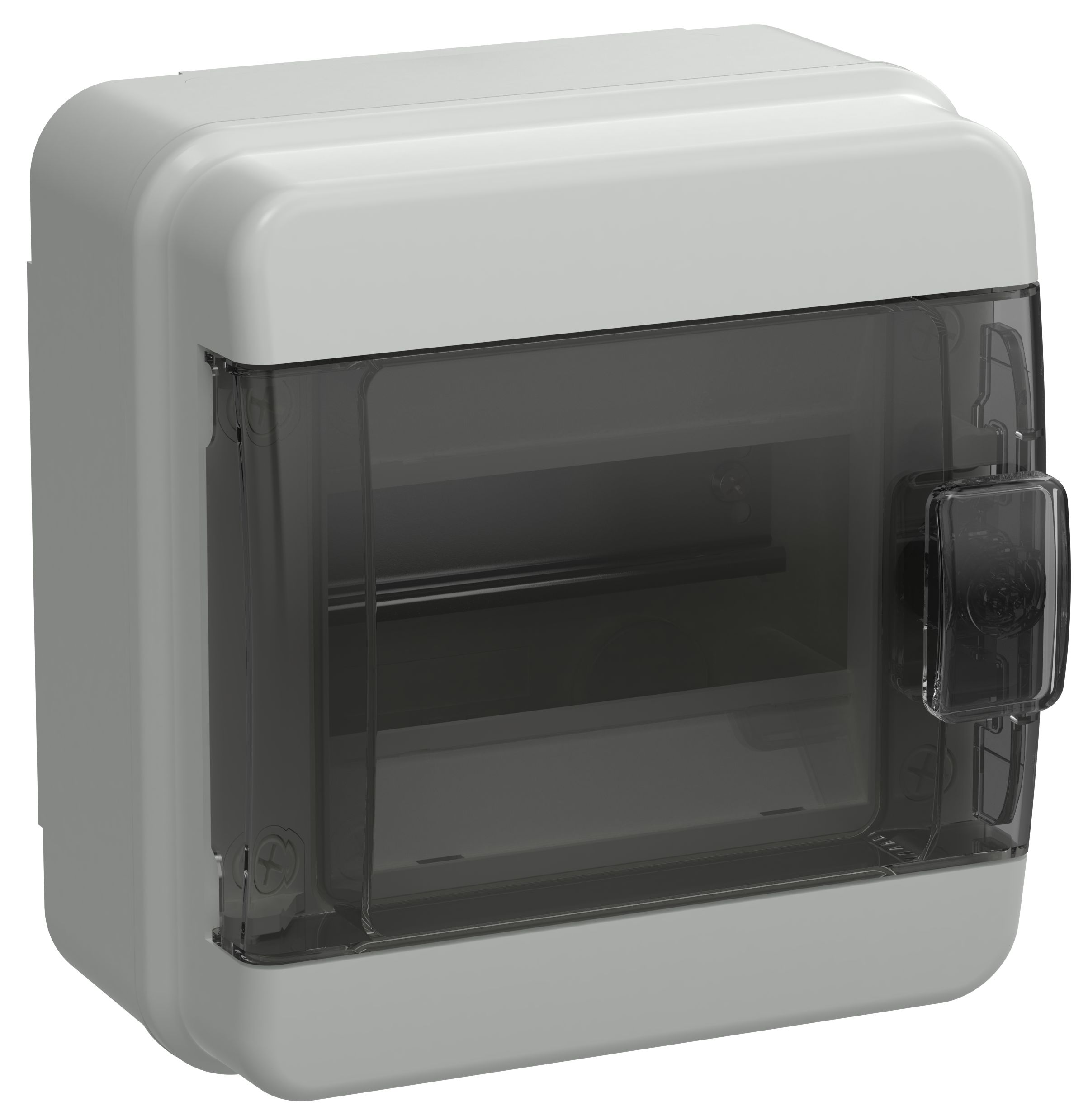 TEKFOR Корпус пластиковый КМПн-6 IP65 черная прозрачная дверь