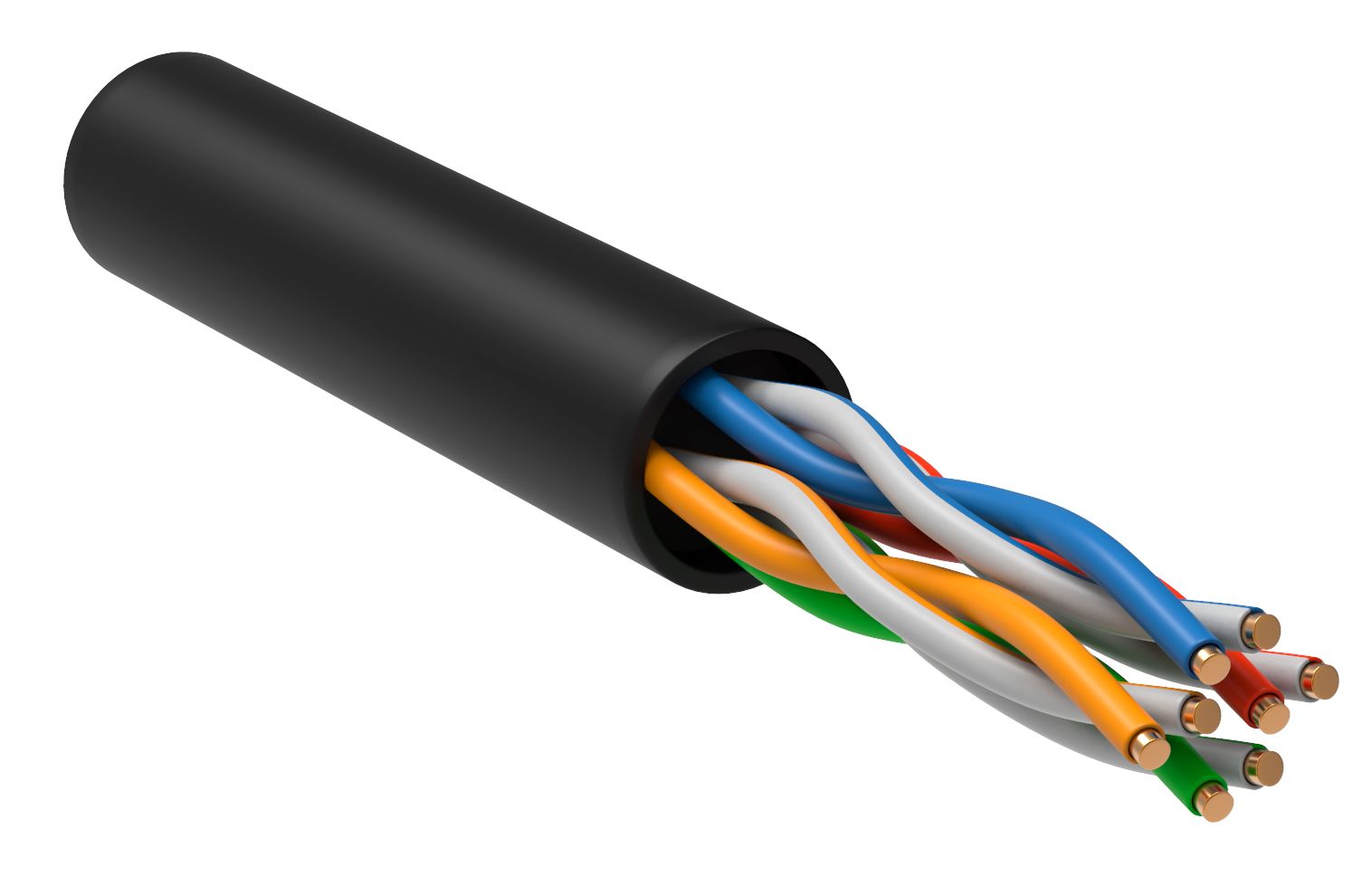 Витая пара U/UTP кат 5е 4 пары 24AWG LDPE 305м черный