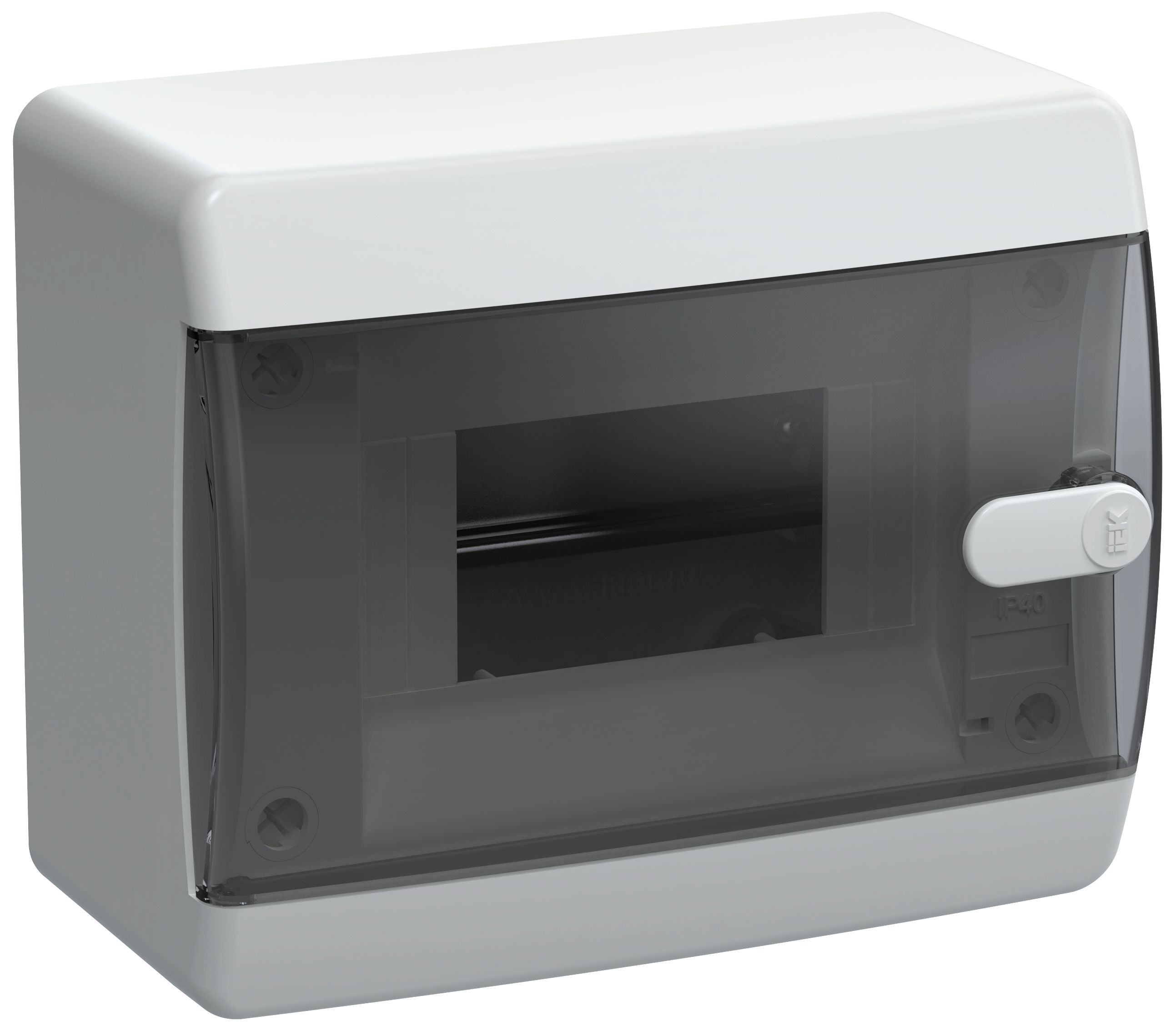 Compact Корпус пластиковый ЩРН-П-6 IP41 черная прозрачная дверь UNION