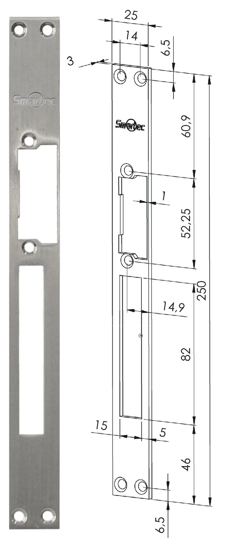 Запорная планка длинная Smartec ST-SL502SP
