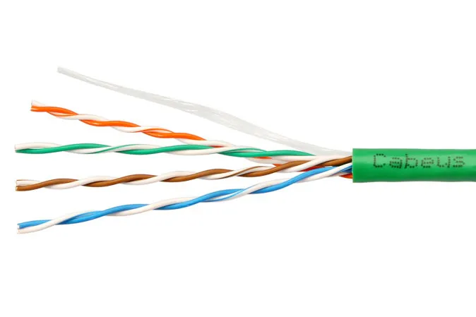 Кабель витая пара UTP-4P-Cat.5E-SOLID-LSZH-GN, категория 5e, 4 пары, зеленый, 1 метр