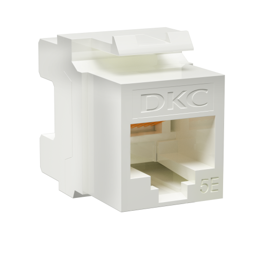 Модуль Кейстоун (Keystone) RJ45 CAT5E неэкр180 градусов белый