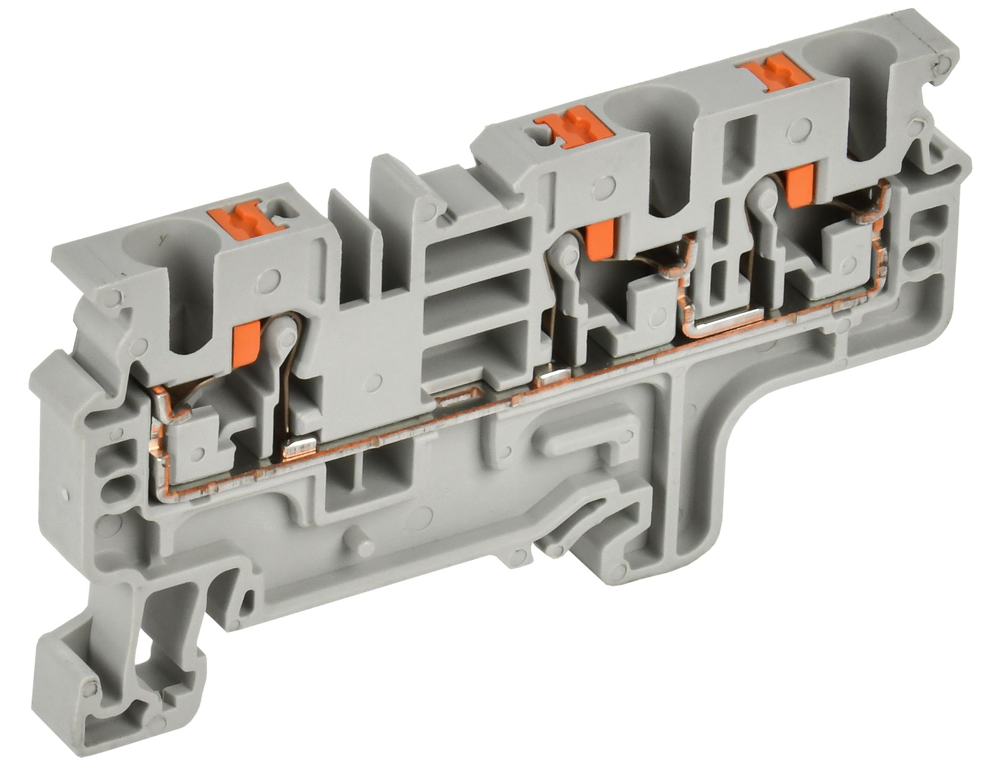 ARMAFIX Клемма пружин. Push-in CP-MC 3 вывода 4мм2 серая