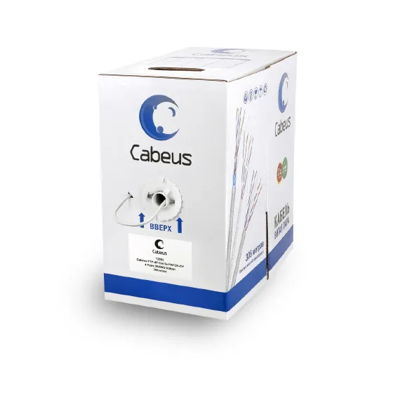 Витая пара FTP 5e Cabeus FTP-4P-Cat.5e-PATCH-GY 4 пары, многожильный PVC серая 305 метров