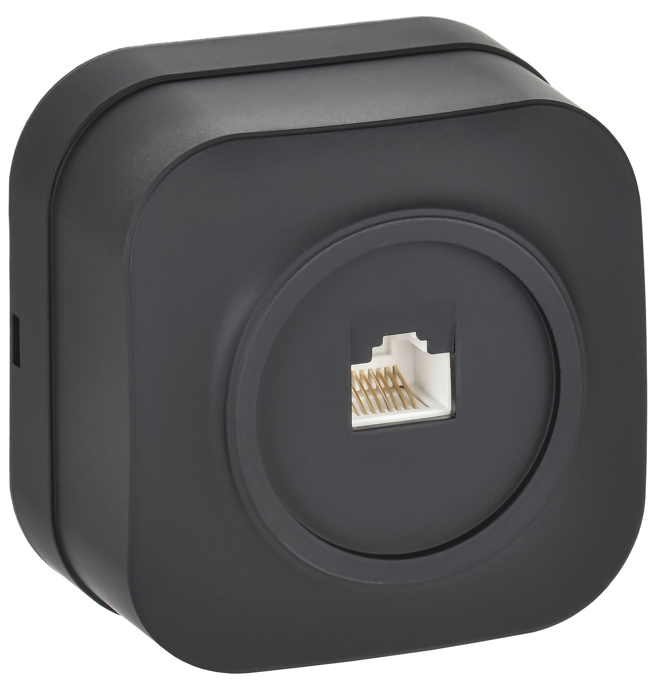 GLORY Розетка для открытой установки компьютерная RJ45 кат.5E РК10-ХЧм черный матовый