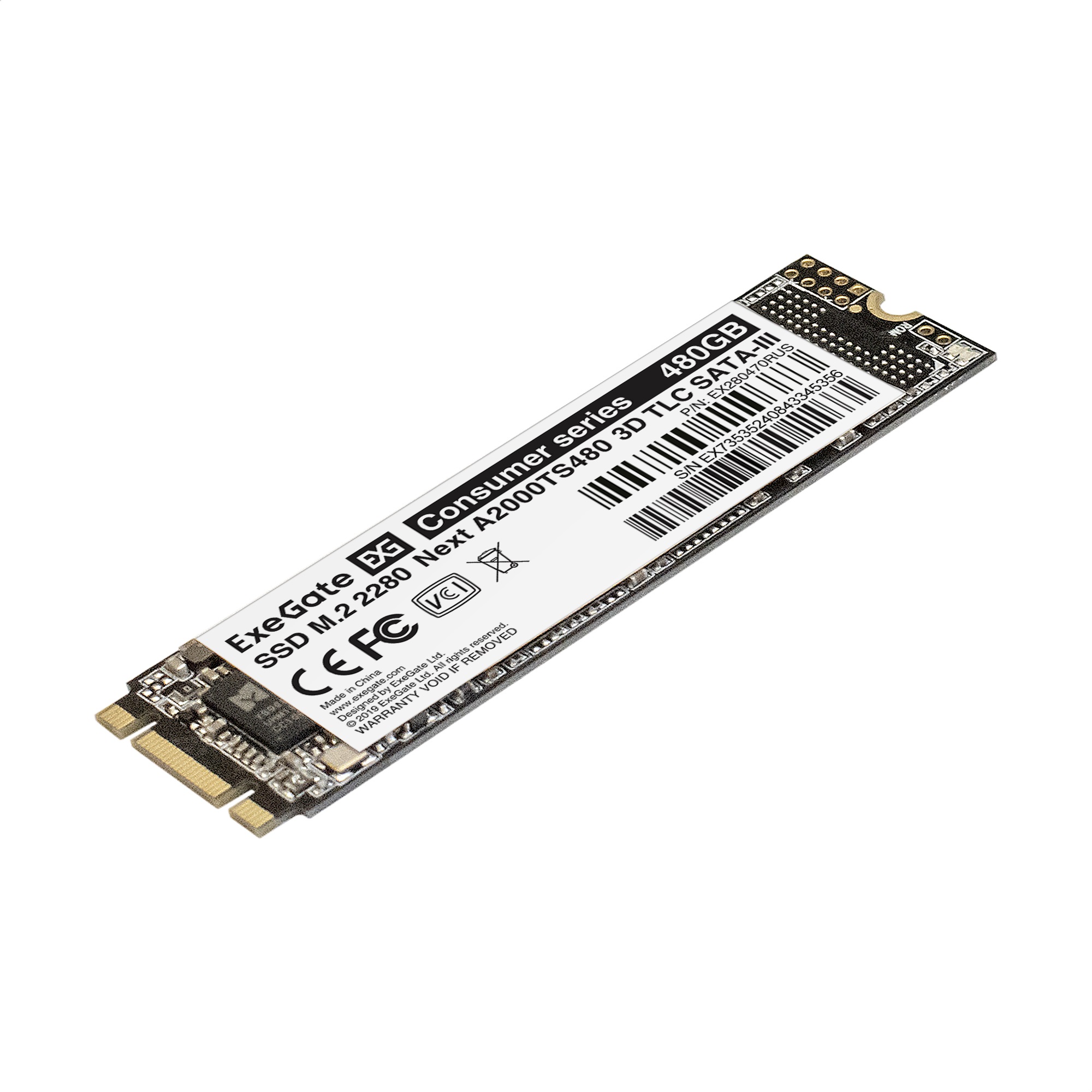 Накопитель SSD M.2 2280 480GB Next A2000TS480 (SATA-III)