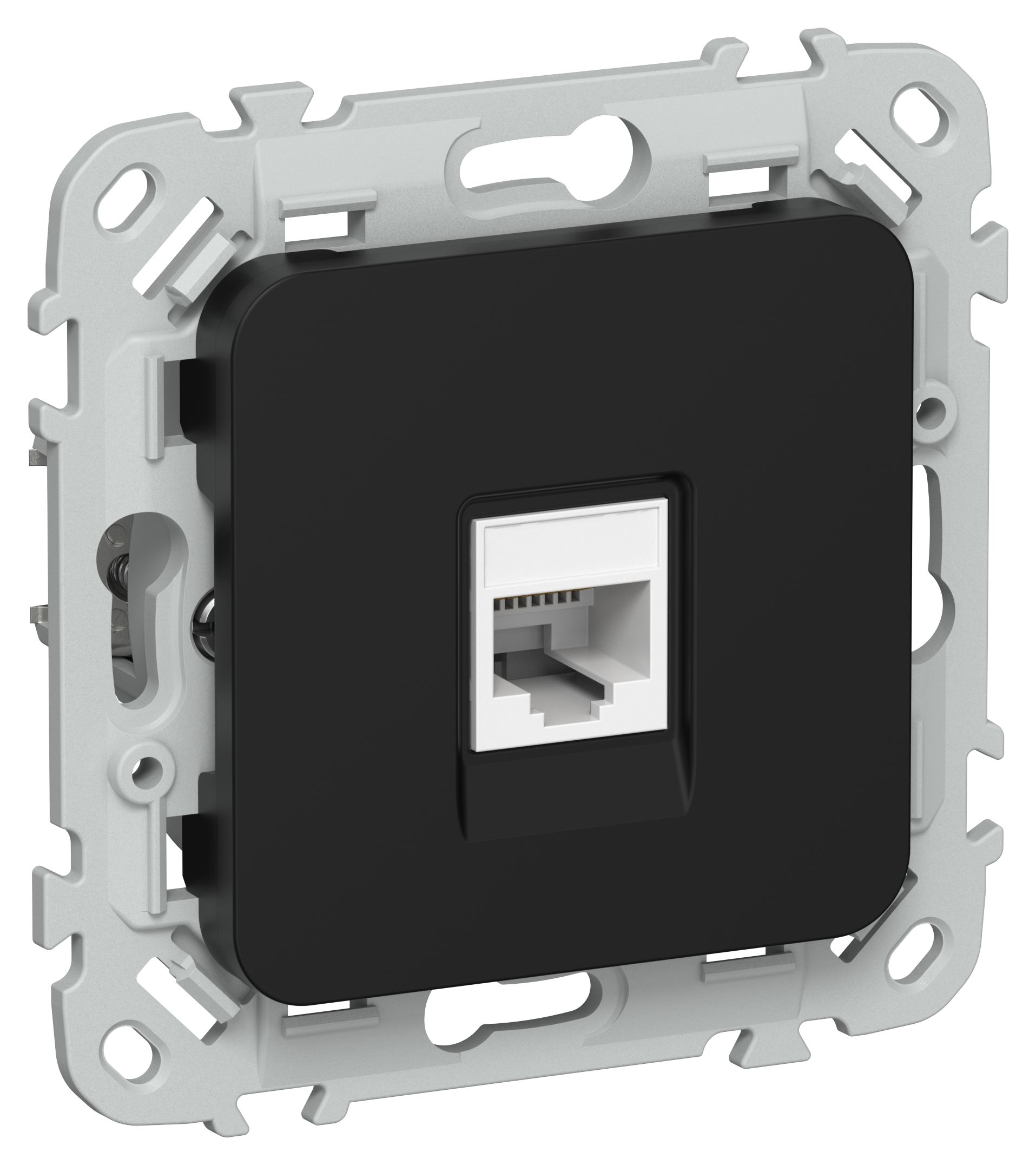 FLITE Розетка компьютерная RJ45 категория 6 UTP РК6-1-0-ФлЧ черный