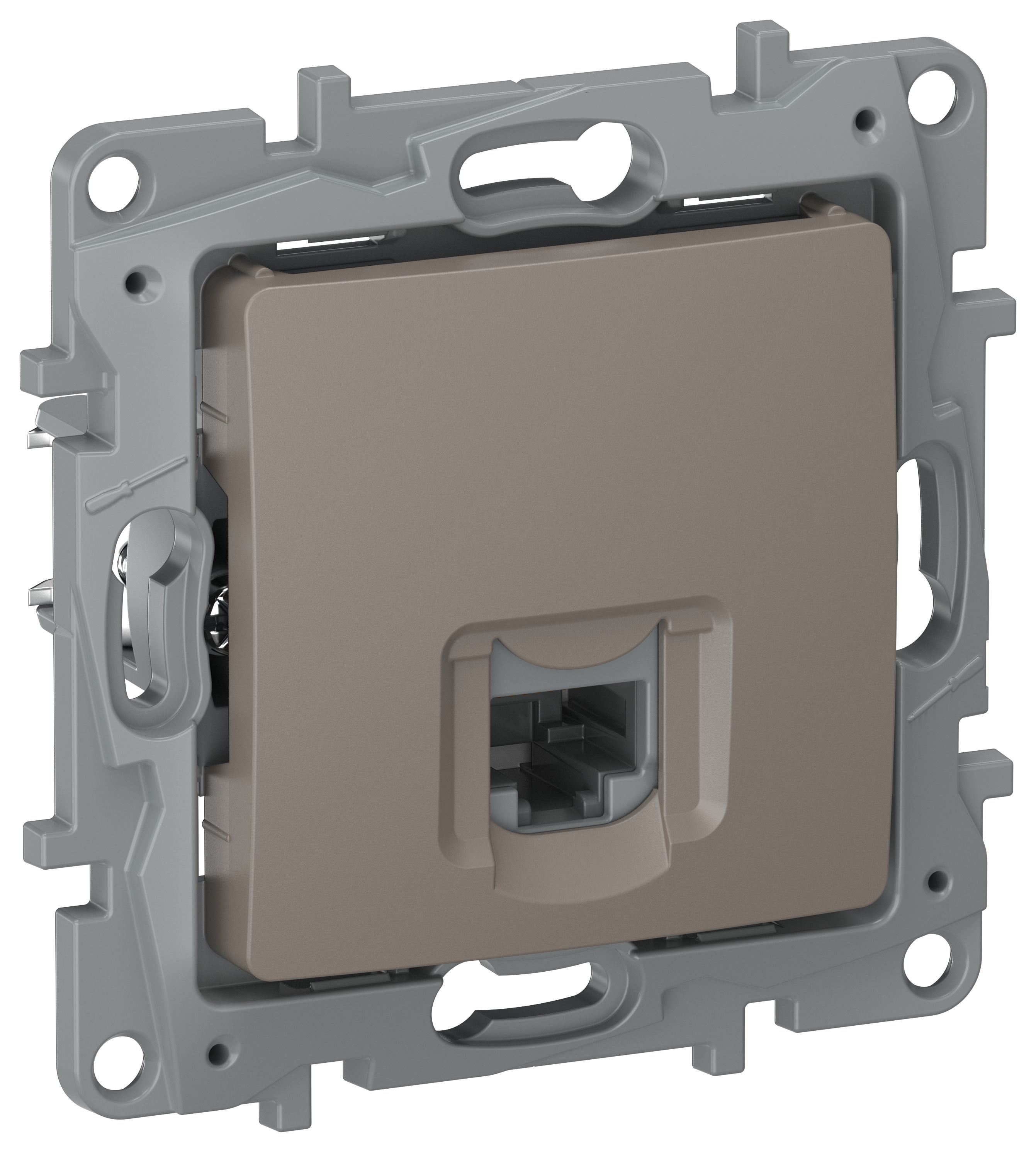 IEKETIKA Розетка компьютерная RJ45 категория 5Е UTP 6714411 капучино