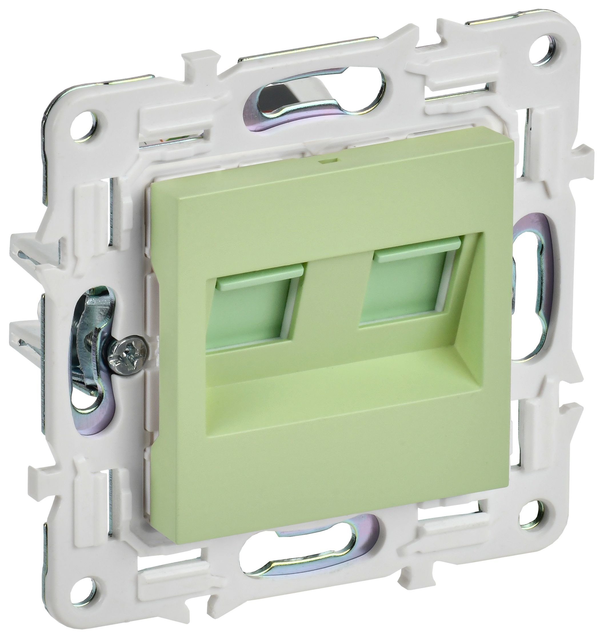 SKANDY Розетка компьютерная двойная RJ45 кат.5E SK-K03G мятный