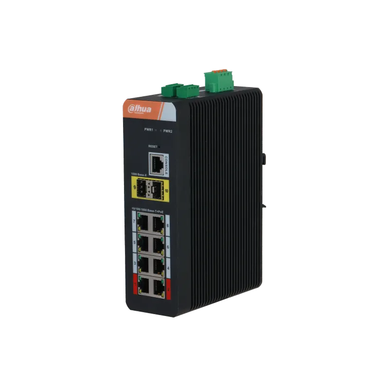 DH-IS4210-8GT-120 8-портовый промышленный гигабитный управляемый коммутатор с PoE