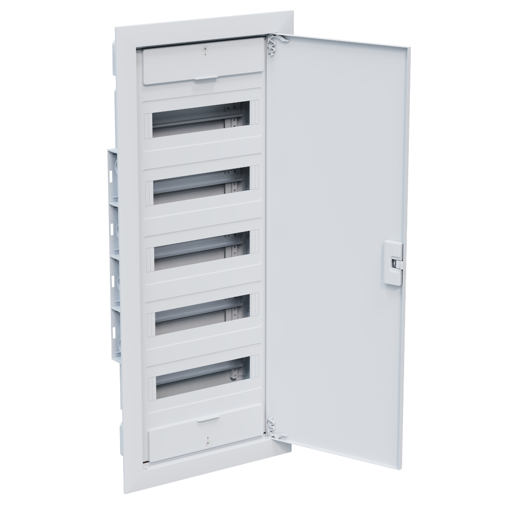Щит ЩРВ-п-60 пластиковый распред. OptiBox Pro 60-VNR-IP40 60м. встраиваемый с пласт. белой дверцей IP40
