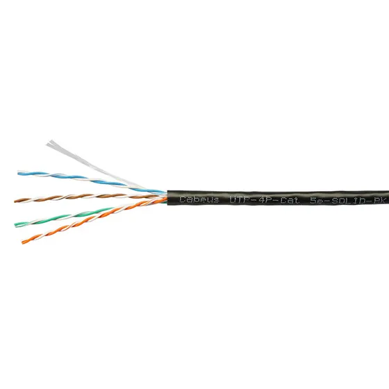 Витая пара Cabeus UTP-4P-Cat.5e-SOLID-LSZH-BK-100