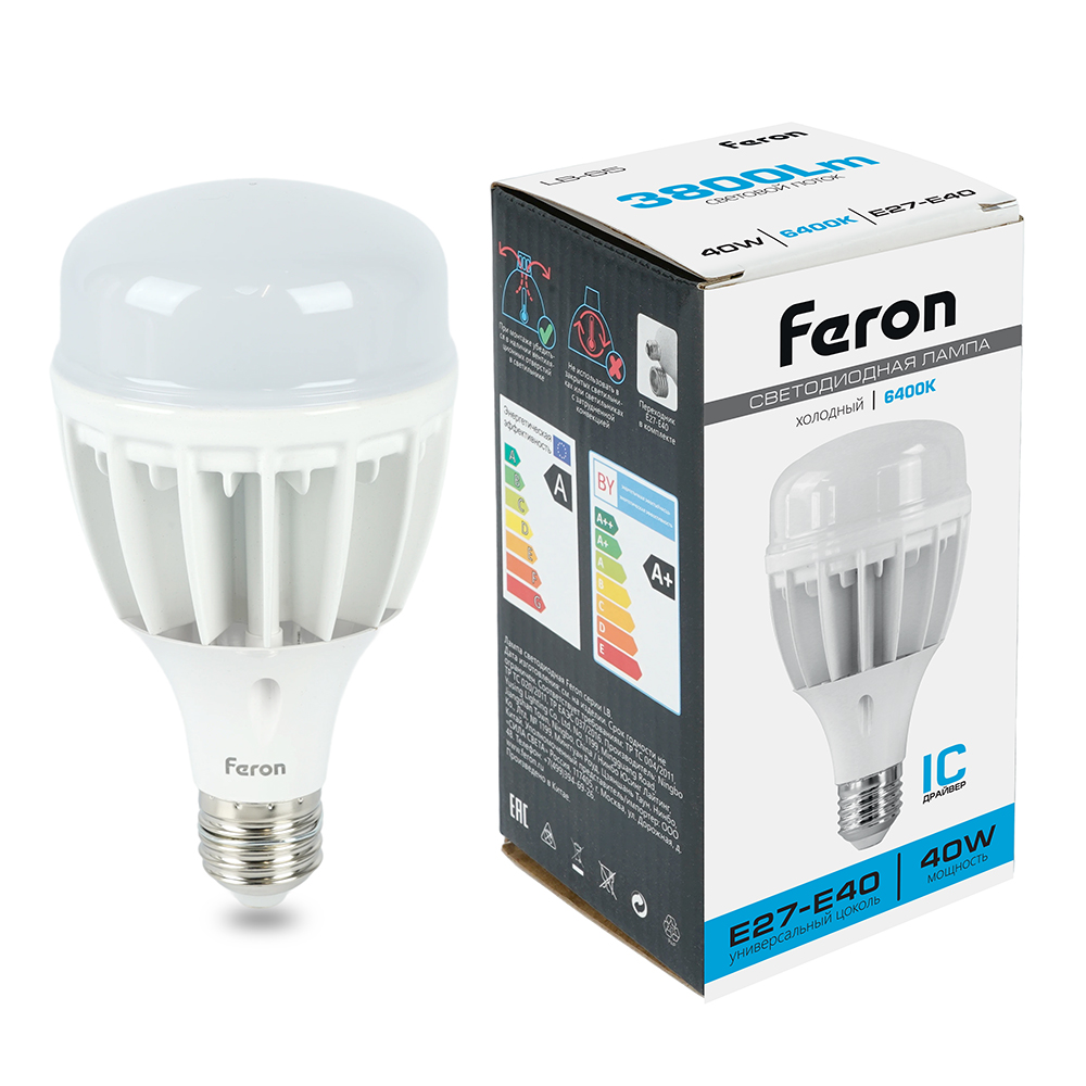 Лампа светодиодная LED 40вт Е27/Е40 дневной