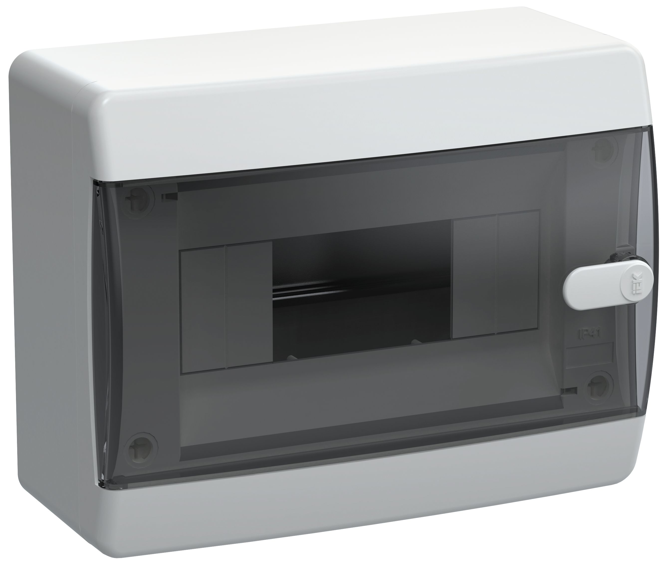 Compact Корпус пластиковый ЩРН-П-8 IP41 черная прозрачная дверь UNION