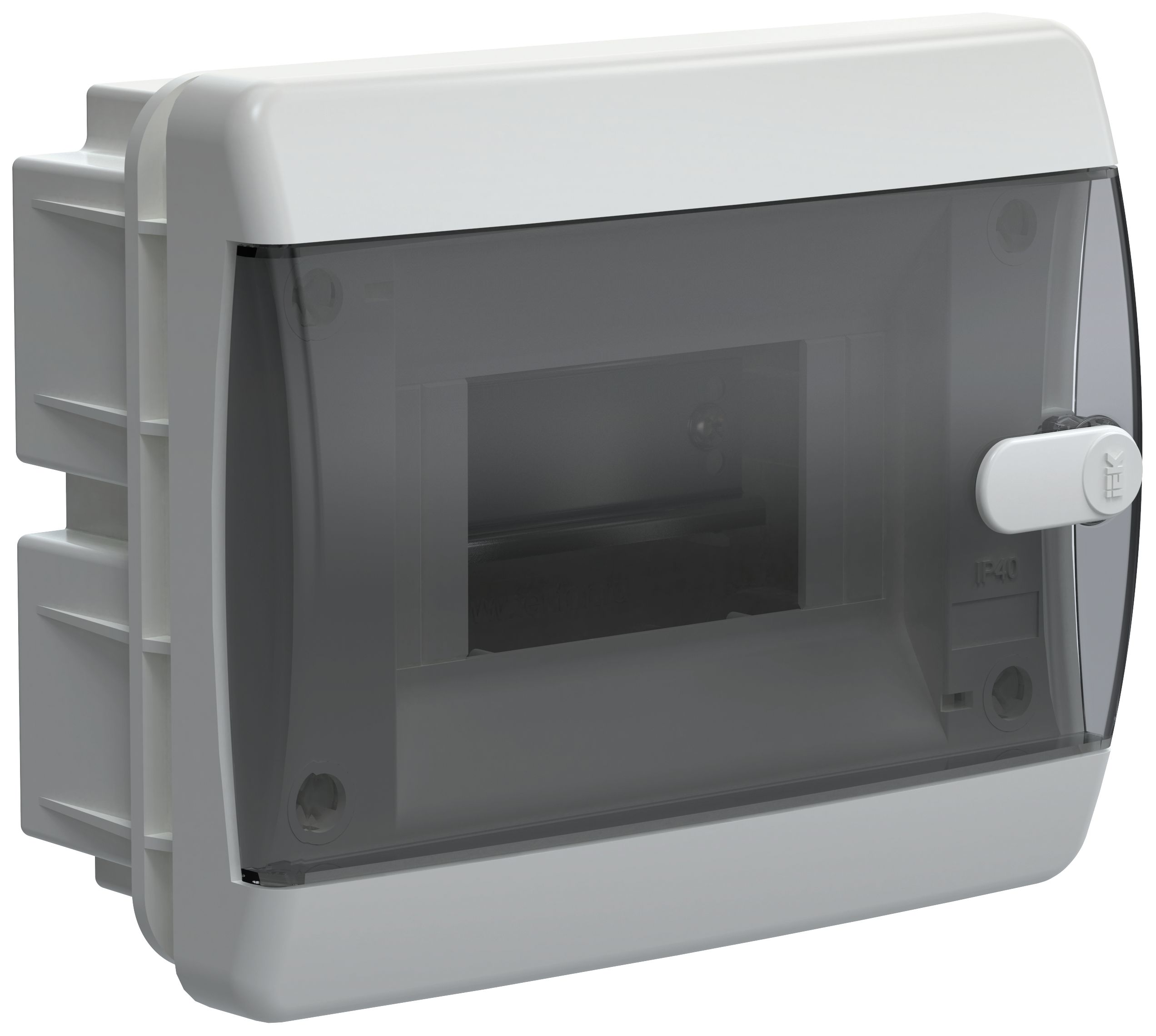 UNION Compact Корпус пластиковый ЩРВ-П-6 IP41 черная прозрачная дверь
