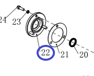 Крышка подшипника вала ведущего TSS-WP265YH/Bearing cover, №22 (CNP330Y003-22)