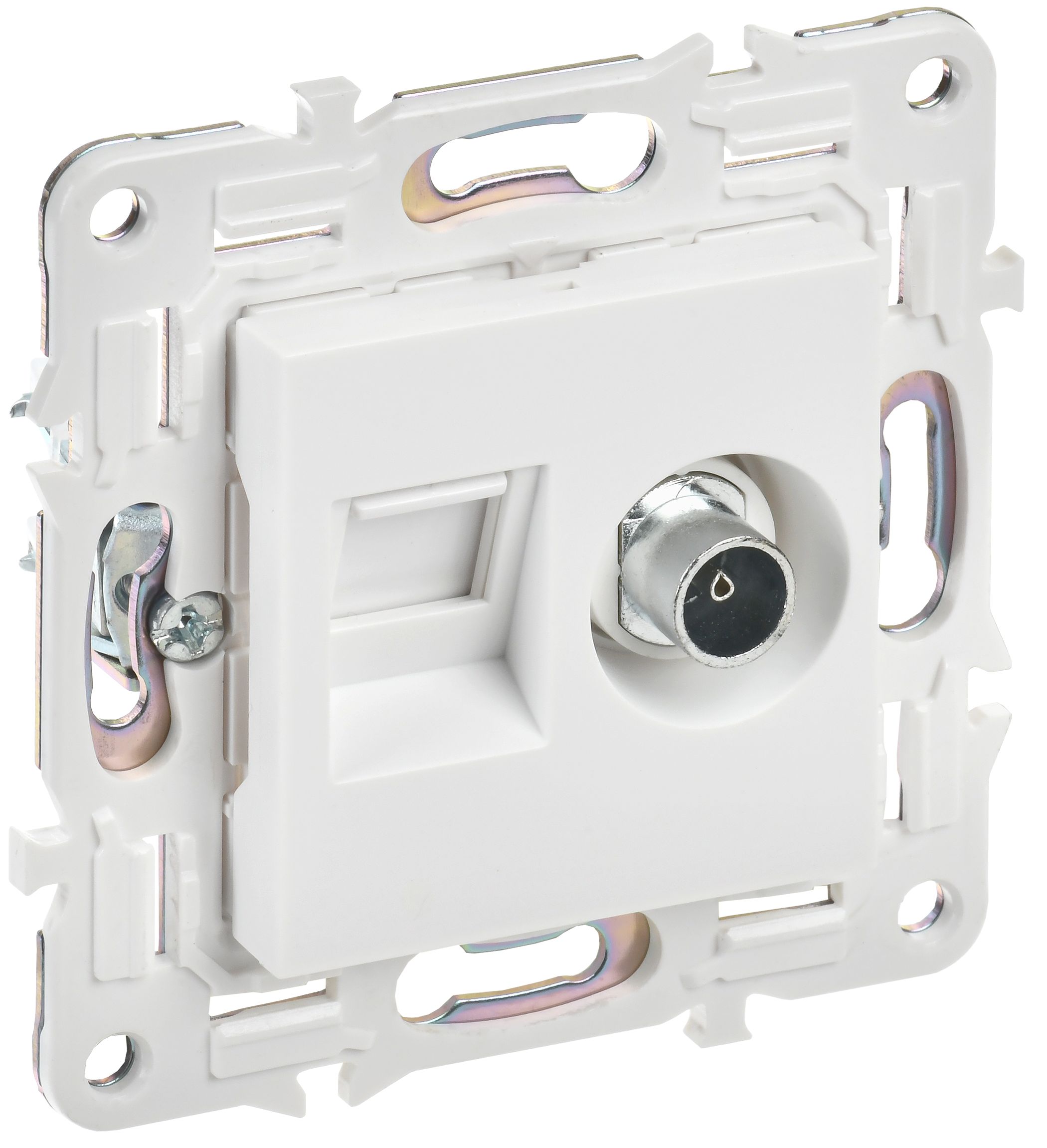 SKANDY Розетка двойная TV+RJ45 кат.5E SK-A14W арктический белый
