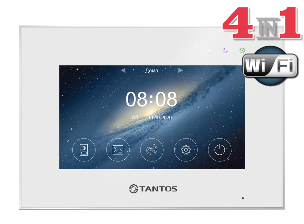 Монитор видеодомофона Tantos Marilyn HD Wi-Fi IPS (white) XL