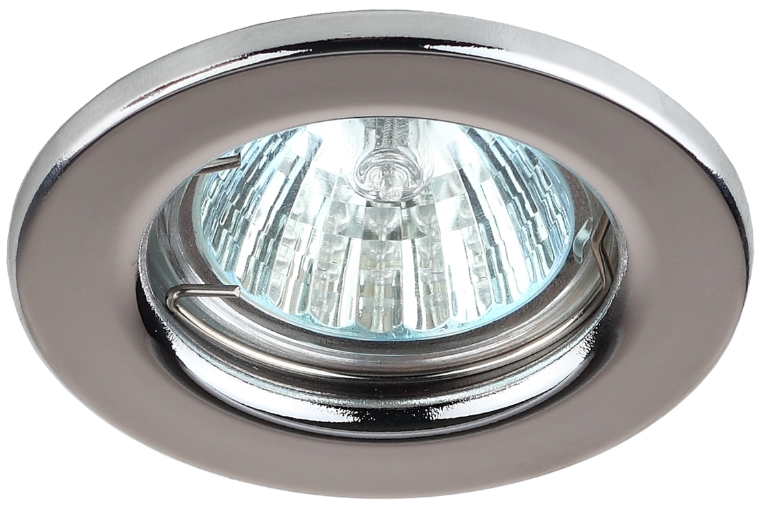 Светильник штампованный MR16,12V/220V, 50W хром ST1 CH