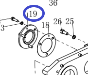 Крышка подшипника вала ведомого TSS-WP265YH/Bearing cover / shut-off, №19 (CNP330Y003-19)