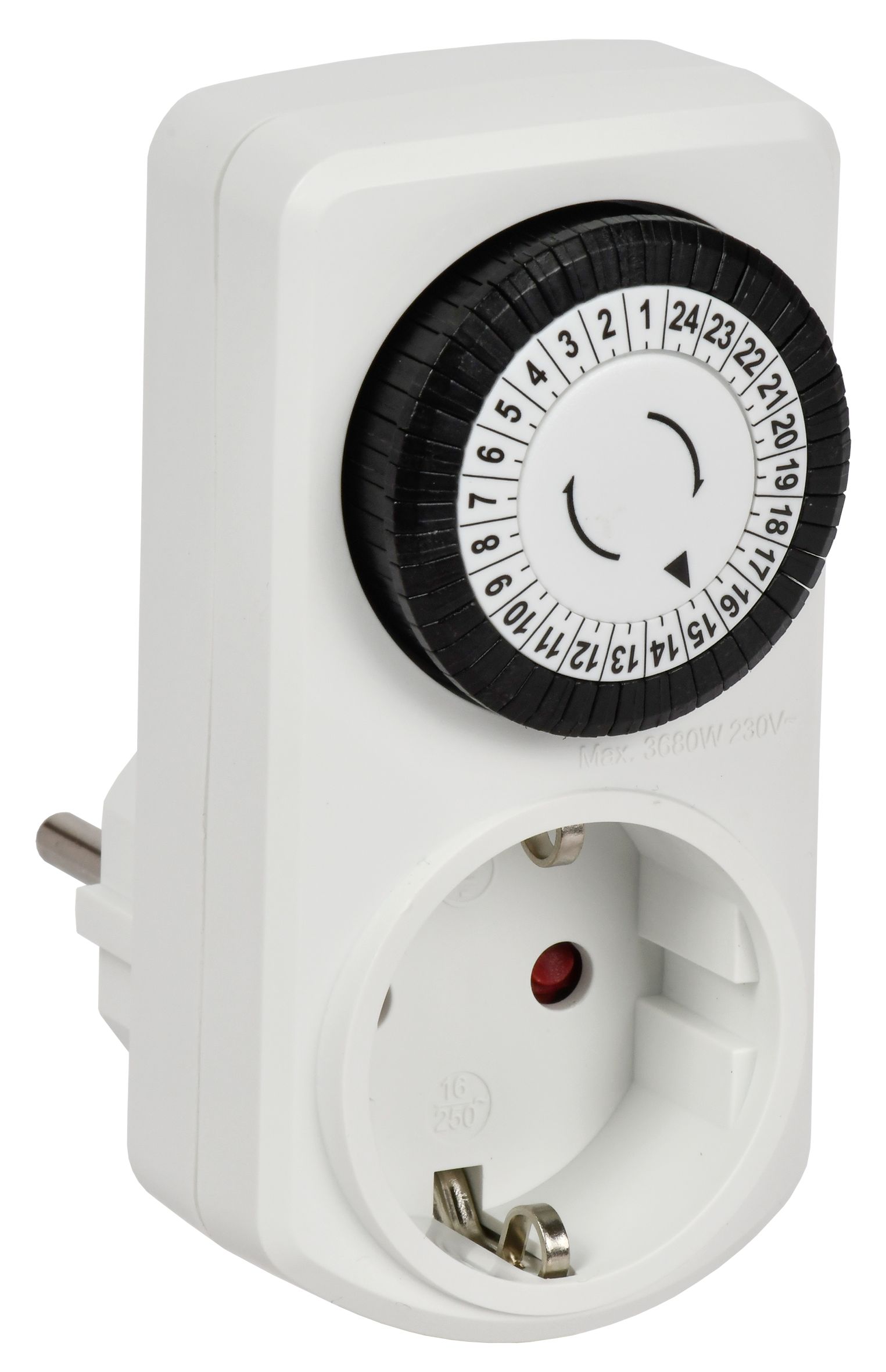 Розетка-таймер механический РТМ-1 30мин 24ч 48on/off 16А IP20
