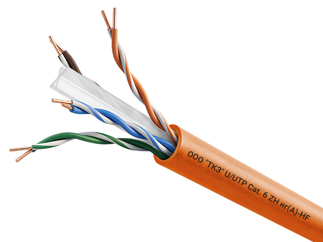 Витая пара U/UTP Cat 6 ZH нг(A)-HF 4х2х0,57 305м