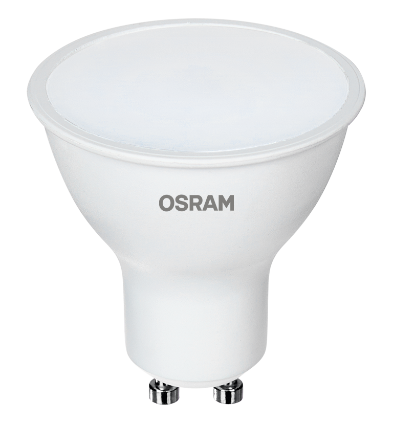 Лампа светодиодная LED 5Вт GU10 2700К 500Лм CRI95 спот 170-250В (замена 50Вт) OSRAM матовый рассеиватель