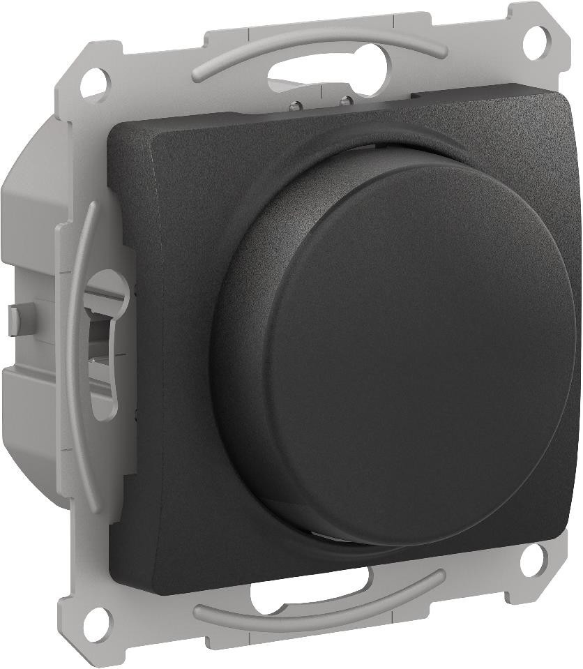 GLOSSA светорегулятор (диммер) повор-нажим, LED, RC, 400Вт, мех., антрацит