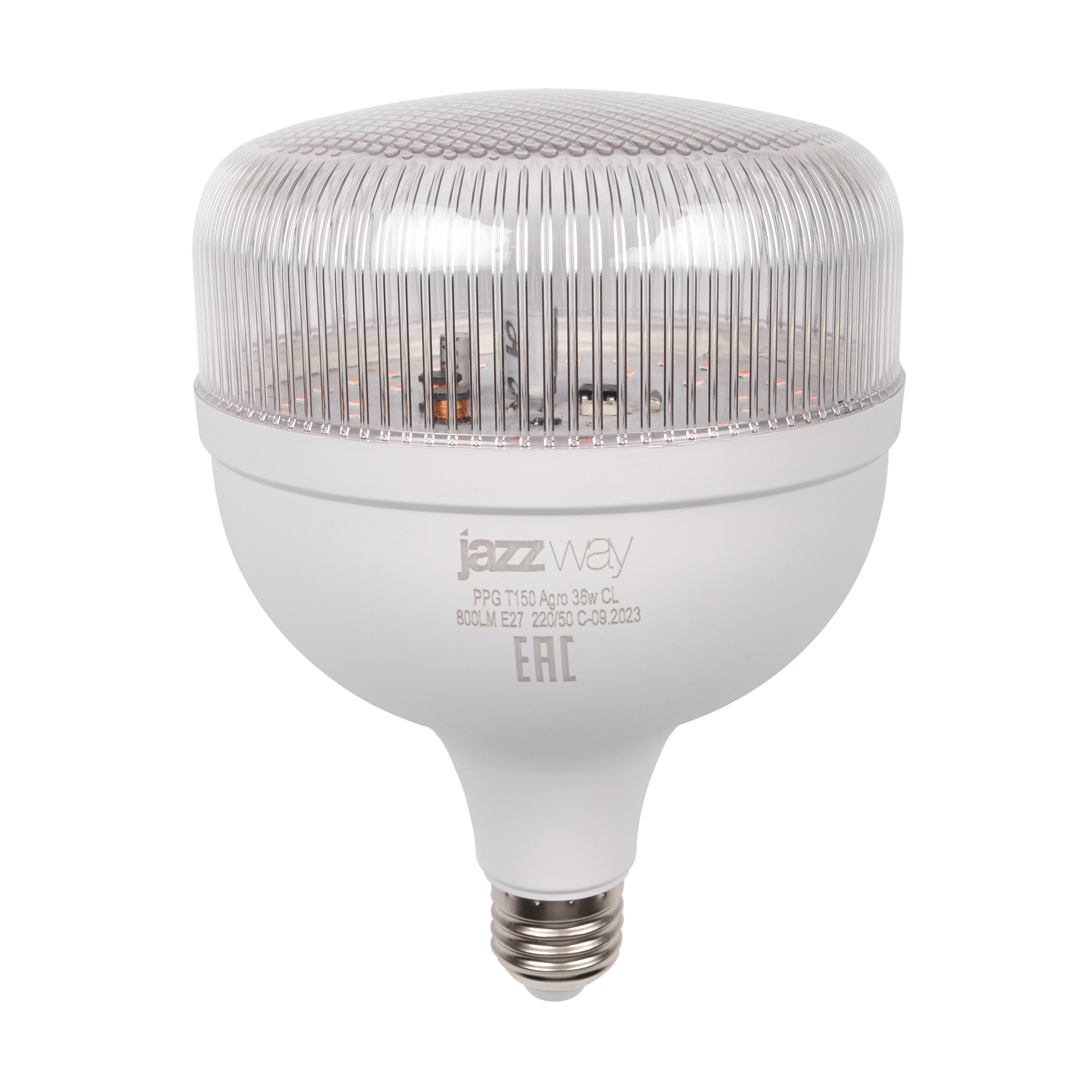 Лампа светодиодная LED 36Вт T150 Е27 фитолампа для растений прозрачная 5050389 JazzWay