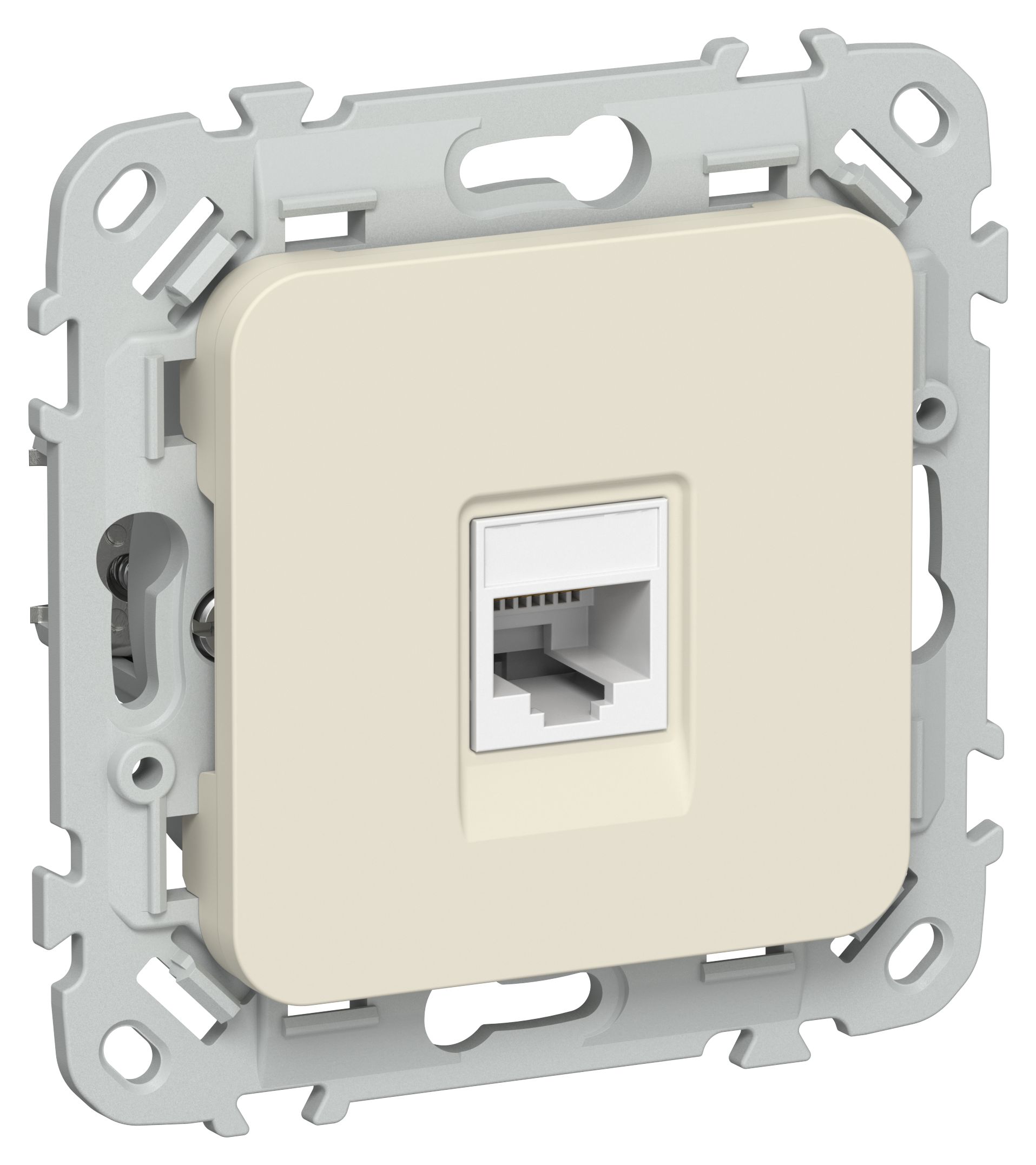 FLITE Розетка компьютерная RJ45 категория 5Е UTP РК5е-1-0-ФлСл сливочный