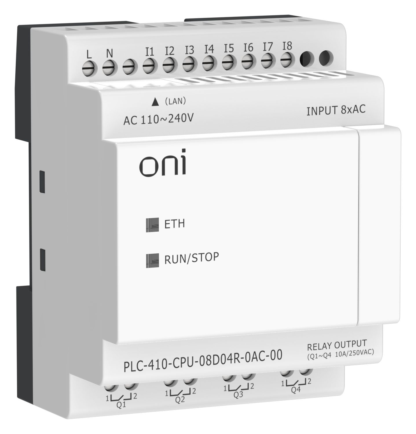 ПЛК 410 Модуль ЦПУ 8 DI 4 RO 220В AC с Ethernet портом без экрана